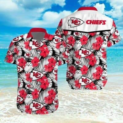 NFL Kansas City Chiefs Hawaiian Shirt Hibiscus Flowers Pattern All Over Print