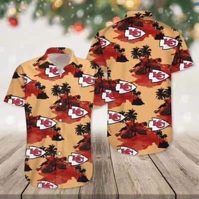 Kansas City Chiefs Hawaiian Shirt Island Pattern Beach Gift For Him