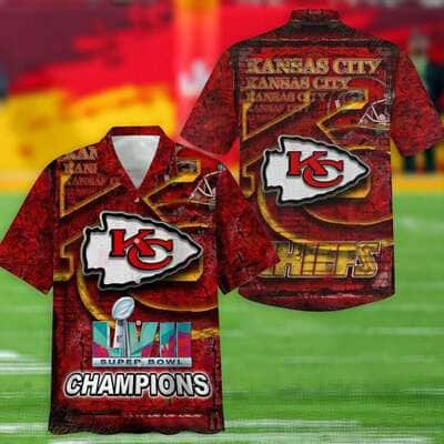 Lvii Super Bowl Champions Kansas City Chiefs Hawaiian Shirt Football Gift