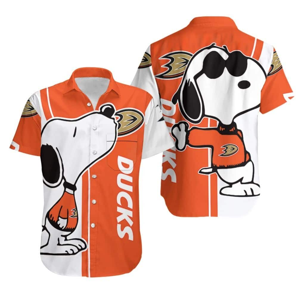 Snoopy NHL Anaheim Ducks Hawaiian Shirt Beach Gift For Him