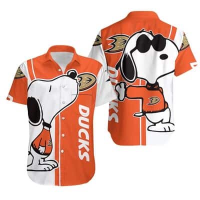 Snoopy NHL Anaheim Ducks Hawaiian Shirt Beach Gift For Him