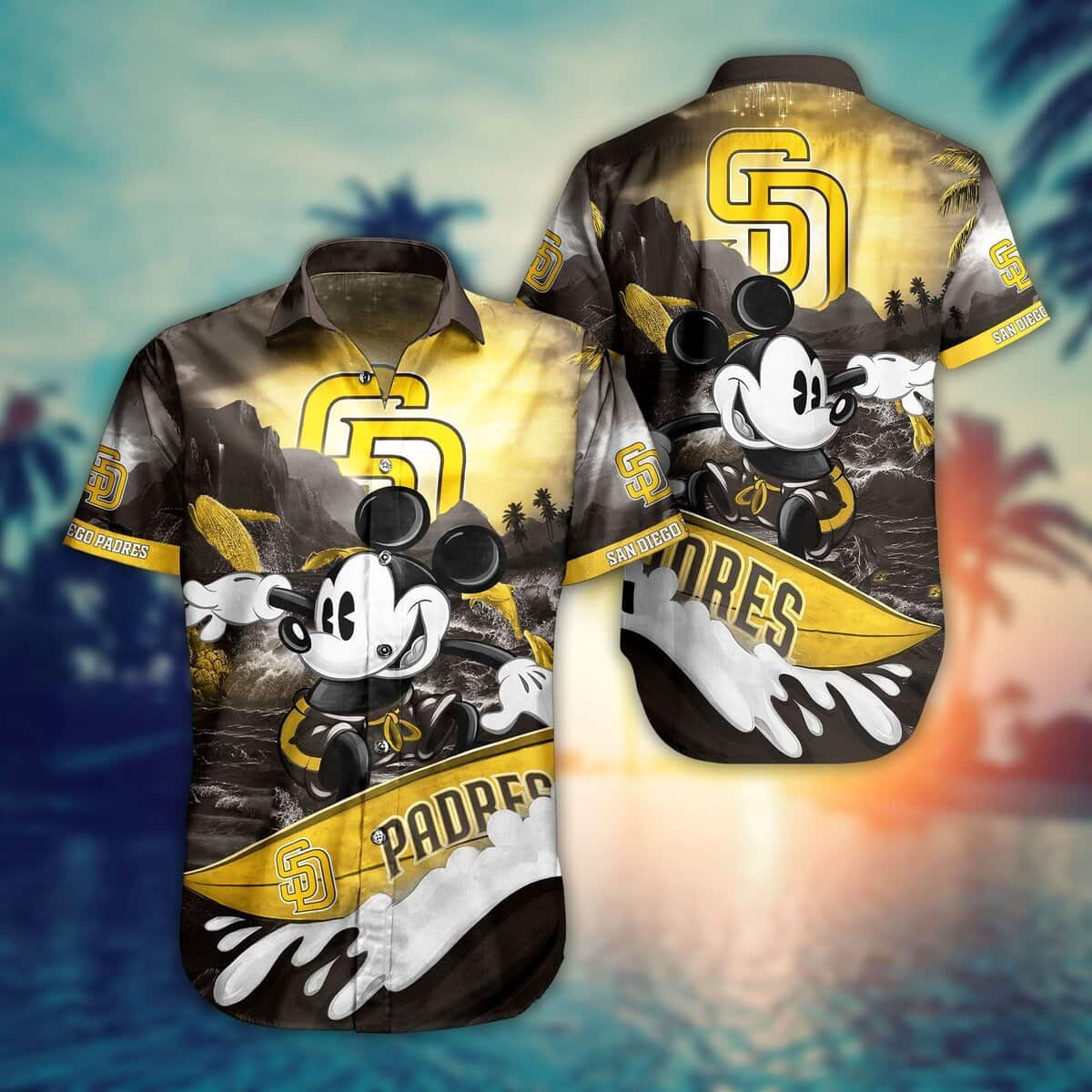 Mickey Mouse Disney MLB San Diego Padres Hawaiian Shirt