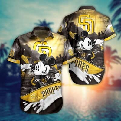 Mickey Mouse Disney MLB San Diego Padres Hawaiian Shirt Mickey Mouse Disney MLB San Diego Padres Hawaiian Shirt