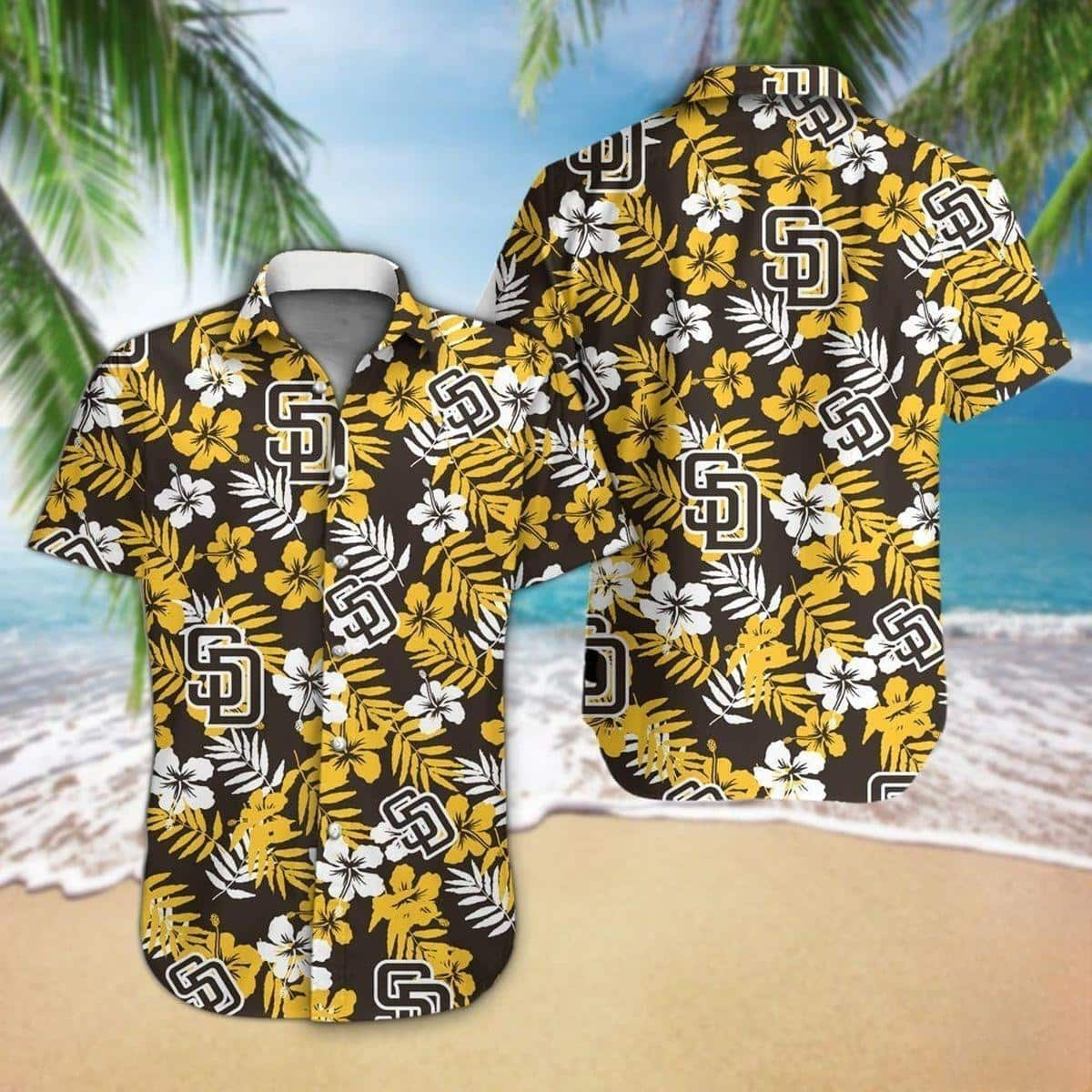 MLB San Diego Padres Hawaiian Shirt Hibiscus Pattern Gift For Beach Trip