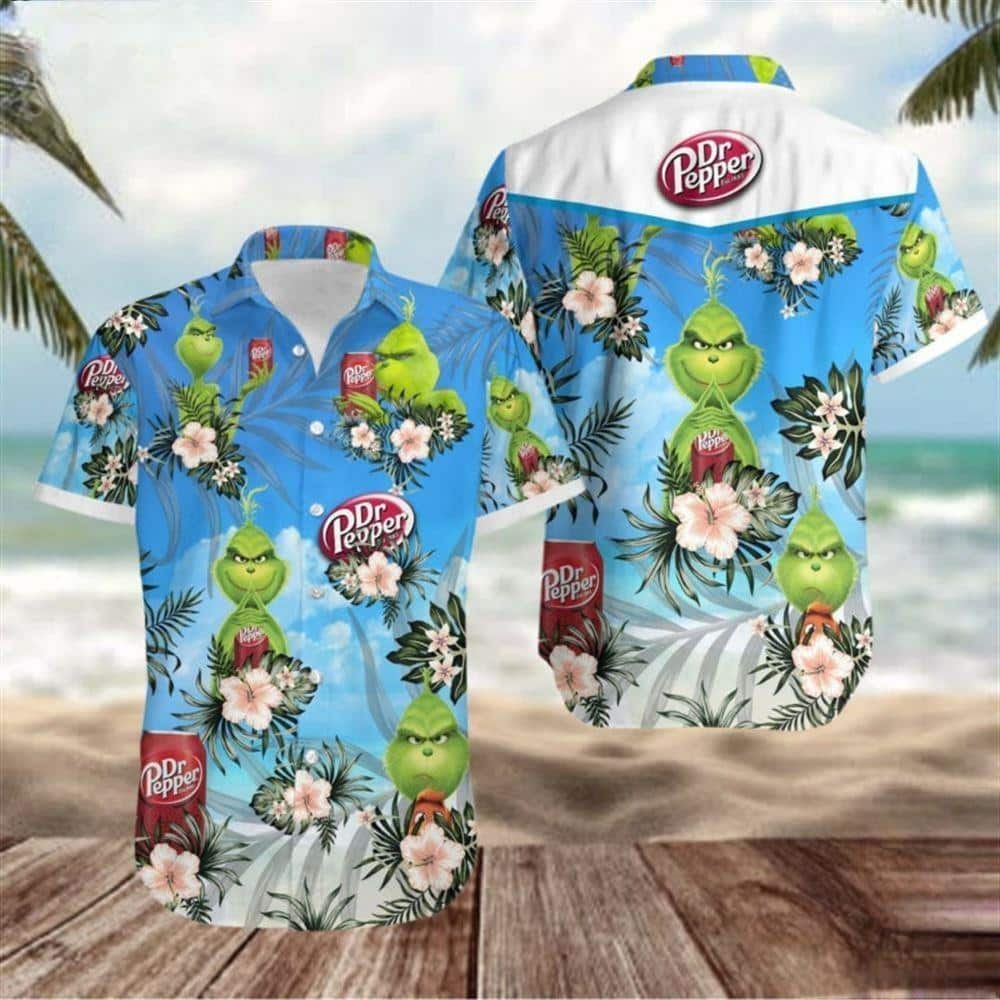 Funny Grinch Dr Pepper Hawaiian Shirt Gift For Beer Lovers