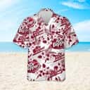Dr Pepper Beer Hawaiian Shirt Tropical Flower Pattern On White Theme Dr Pepper Beer Hawaiian Shirt Tropical Flower Pattern On White Theme