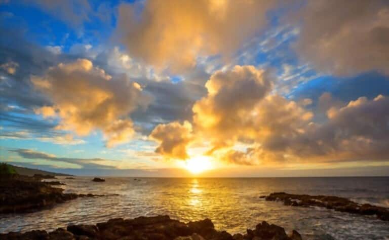 breathtaking view hawaiian sunset breathtaking view hawaiian sunset