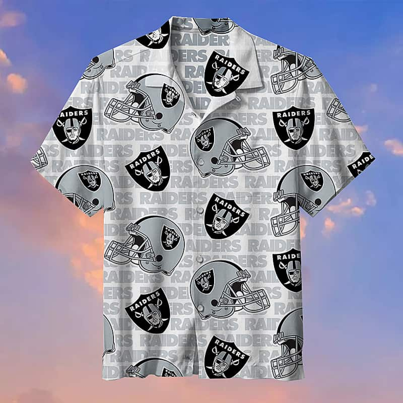 Football Helmet NFL Las Vegas Raiders Hawaiian Shirt Gift For Beach Trip