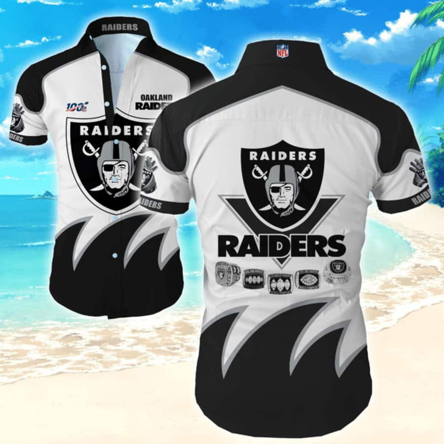 NFL Las Vegas Raiders Hawaiian Shirt Football Gift For Dad From Daughter