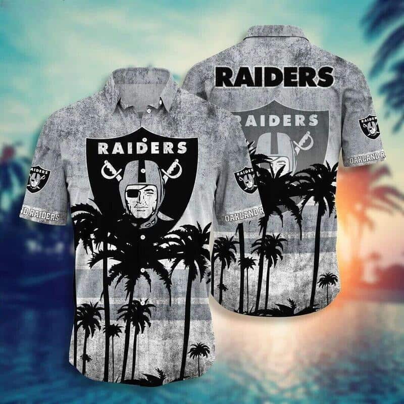 Las Vegas Raiders Hawaiian Shirt Coconut Tree Summer Gift For Friend Las Vegas Raiders Hawaiian Shirt Coconut Tree Summer Gift For Friend