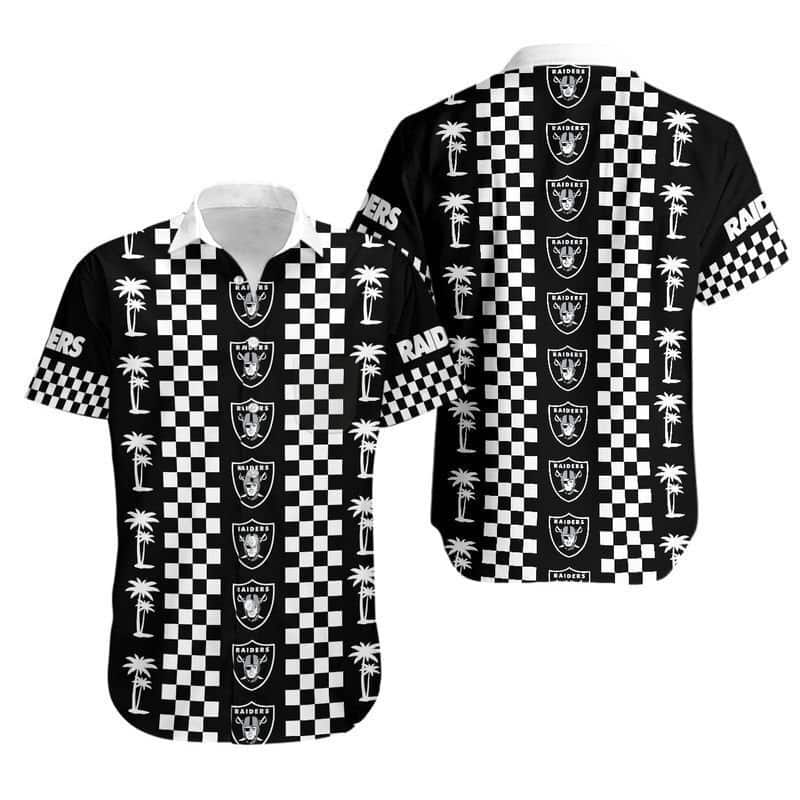 Las Vegas Raiders Hawaiian Shirt Coconut Trees All Over Print Las Vegas Raiders Hawaiian Shirt Coconut Trees All Over Print