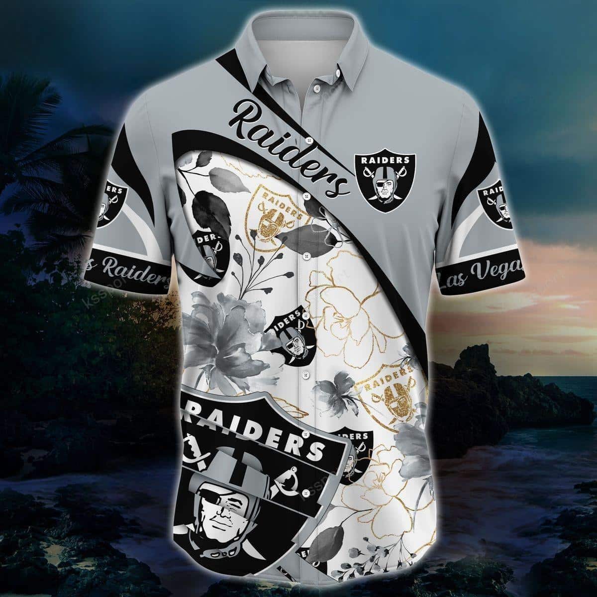 Las Vegas Raiders Hawaiian Shirt Practical Beach Gift For Him Las Vegas Raiders Hawaiian Shirt Practical Beach Gift For Him