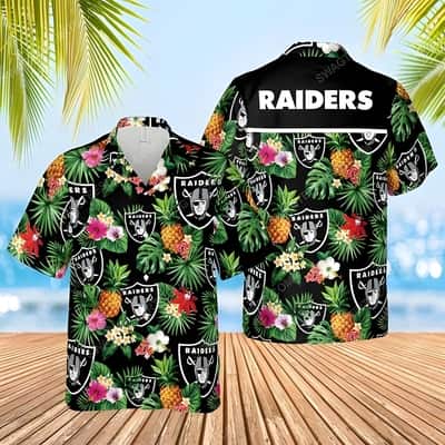 Las Vegas Raiders Hawaiian Shirt Pineapple Pattern All Over Print