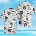 White Aloha NFL Las Vegas Raiders Hawaiian Shirt Best Beach Gift