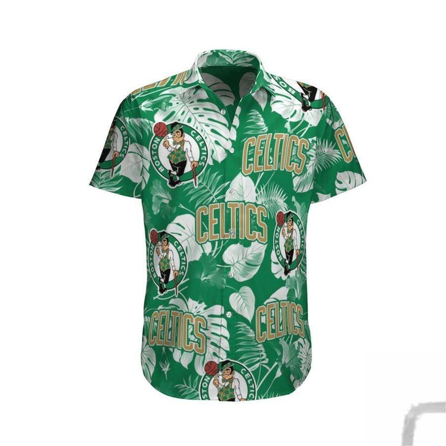 NBA Boston Celtics Hawaiian Shirt Palm Leaves Pattern All Over Print