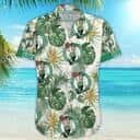 Boston Celtics Hawaiian Shirt Palm Leaves Pattern All Over Print Boston Celtics Hawaiian Shirt Palm Leaves Pattern All Over Print