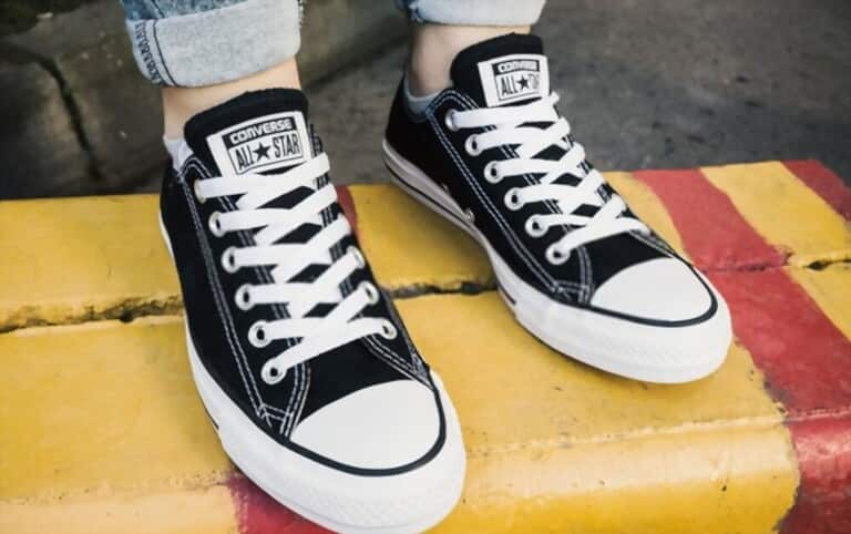 image of dark converse shoes