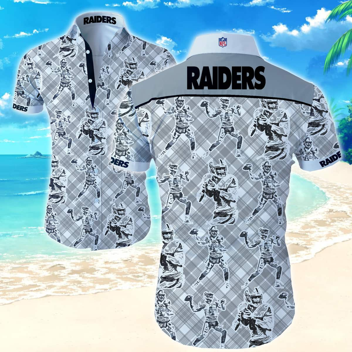 Funny NFL Las Vegas Raiders Hawaiian Shirt Beach Vacation Gift