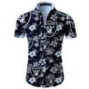 Las Vegas Raiders Hawaiian Shirt Tropical Flower Pattern Summer Beach Gift Las Vegas Raiders Hawaiian Shirt Tropical Flower Pattern Summer Beach Gift