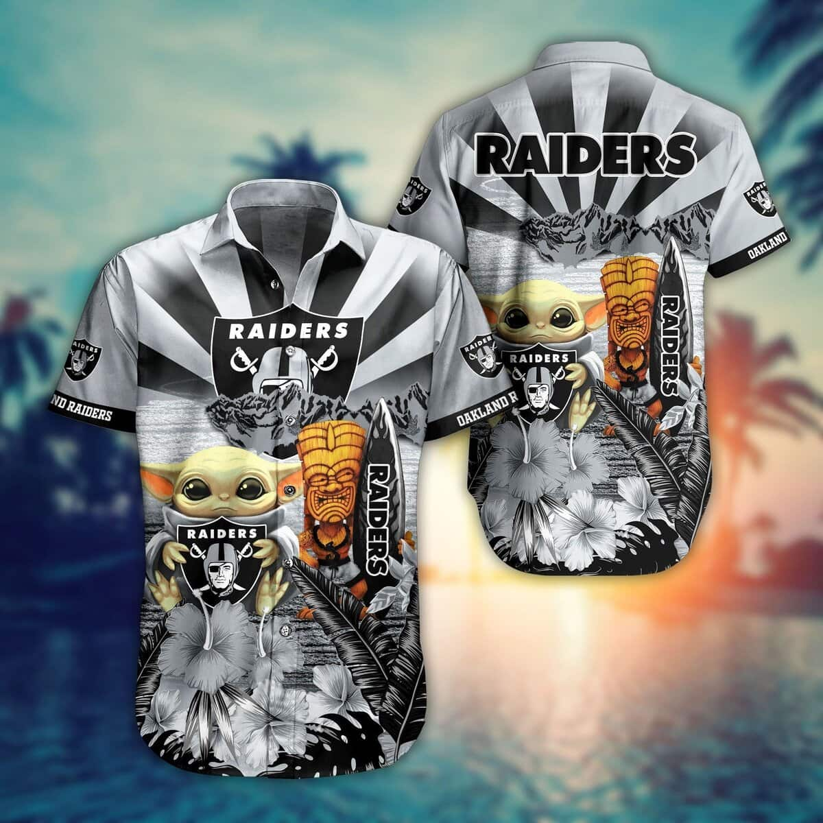 Baby Yoda Star Wars Las Vegas Raiders Hawaiian Shirt