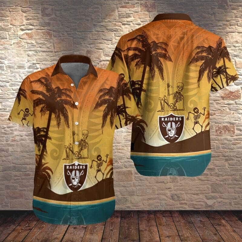 Retro Las Vegas Raiders Hawaiian Shirt Beach Gift For Football Players