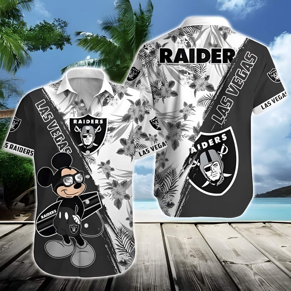 Mickey Mouse Disney Las Vegas Raiders Hawaiian Shirt