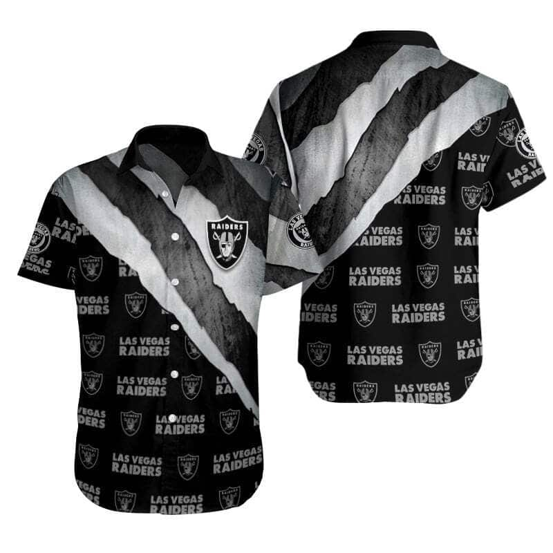 NFL Las Vegas Raiders Hawaiian Shirt Beach Gift For Sports Dad