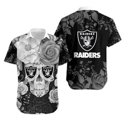 Las Vegas Raiders Hawaiian Shirt Skull Rose Gift For Football Fans Las Vegas Raiders Hawaiian Shirt Skull Rose Gift For Football Fans