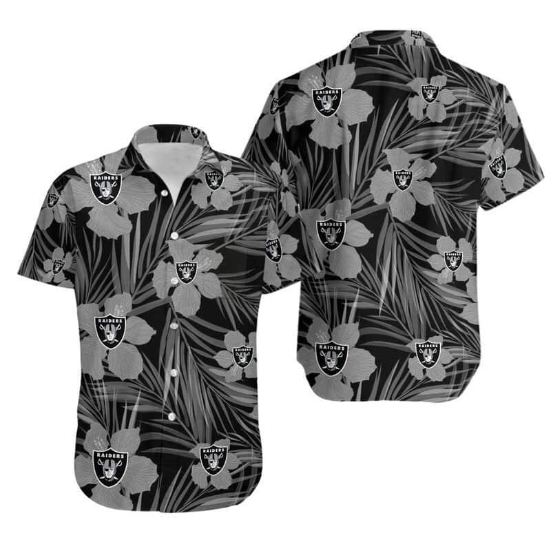 Las Vegas Raiders Hawaiian Shirt Flower Pattern Gift For Beach Trip