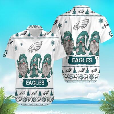 Gnome Christmas NFL Philadelphia Eagles Hawaiian Shirt Practical Beach Gift