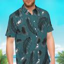 NFL Philadelphia Eagles Hawaiian Shirt Palm Leaf Pattern Summer Beach Gift NFL Philadelphia Eagles Hawaiian Shirt Palm Leaf Pattern Summer Beach Gift