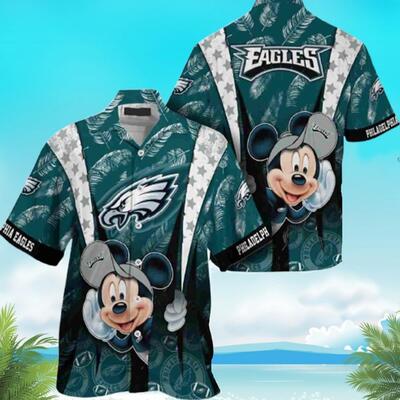 Cool Disney Mickey Mouse Philadelphia Eagles Hawaiian Shirt