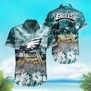 NFL Philadelphia Eagles Hawaiian Shirt Tropical Pattern Summer Vacation Gift NFL Philadelphia Eagles Hawaiian Shirt Tropical Pattern Summer Vacation Gift