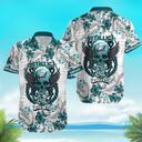 NFL Philadelphia Eagles Hawaiian Shirt Skull And Flower Pattern Beach Gift For Dad NFL Philadelphia Eagles Hawaiian Shirt Skull And Flower Pattern Beach Gift For Dad