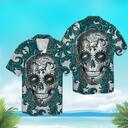 NFL Sugar Skull Philadelphia Eagles Hawaiian Shirt Summer Beach Gift NFL Sugar Skull Philadelphia Eagles Hawaiian Shirt Summer Beach Gift