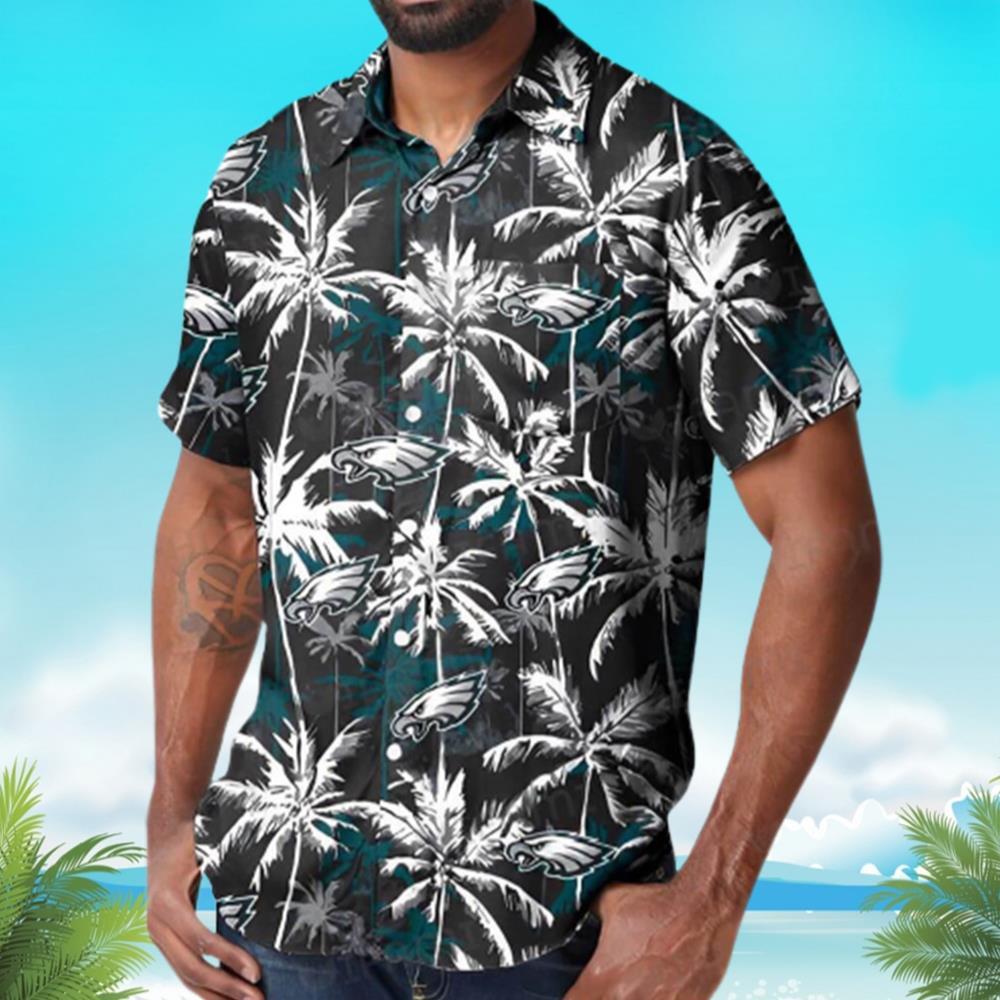 Vintage Philadelphia Eagles Hawaiian Shirt Coconut Tree Vintage Philadelphia Eagles Hawaiian Shirt Coconut Tree