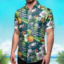 Philadelphia Eagles Hawaiian Shirt Tropical Parrots Summer Gift For Friend Philadelphia Eagles Hawaiian Shirt Tropical Parrots Summer Gift For Friend