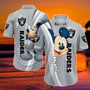 Mickey Mouse Disney Las Vegas Raiders NFL Hawaiian Shirt Summer Beach Gift Mickey Mouse Disney Las Vegas Raiders NFL Hawaiian Shirt Summer Beach Gift