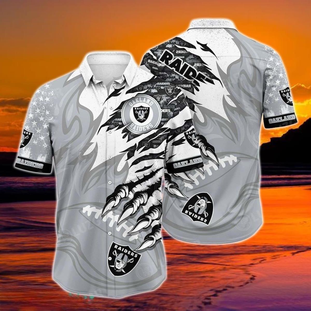 Las Vegas Raiders NFL Hawaiian Shirt Summer Holiday Gift