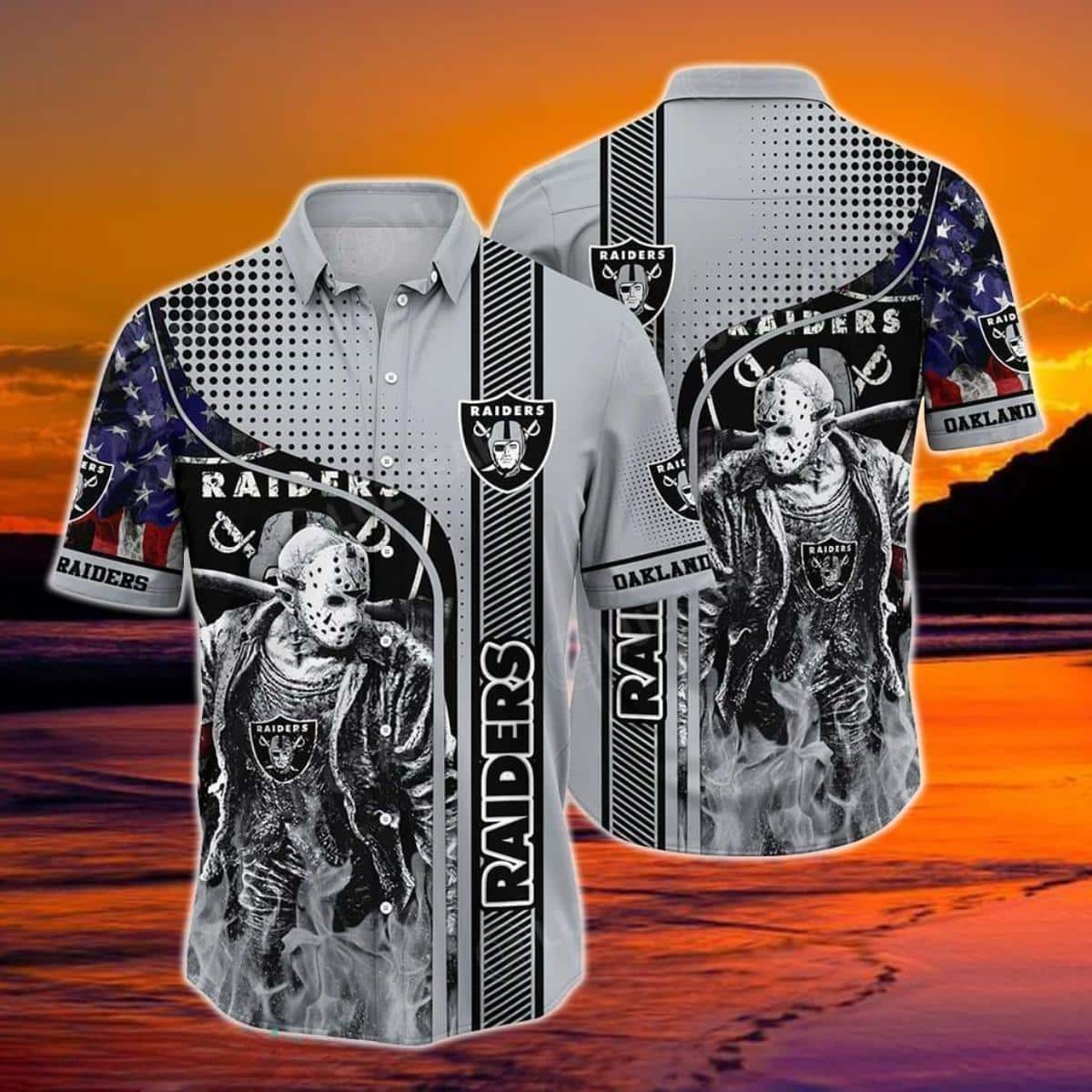 Halloween Jason Voorhees Las Vegas Raiders Hawaiian Shirt