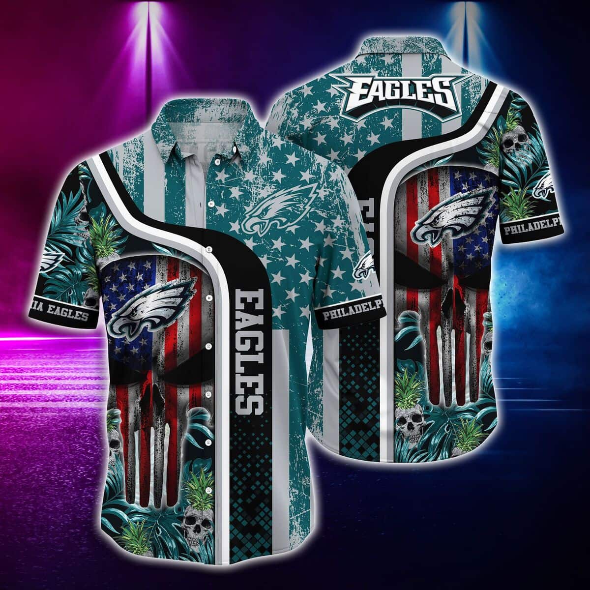 NFL Philadelphia Eagles Hawaiian Shirt Independence Day 4th Of July NFL Philadelphia Eagles Hawaiian Shirt Independence Day 4th Of July