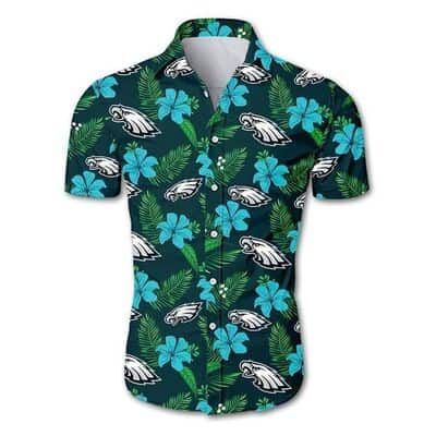 NFL Philadelphia Eagles Hawaiian Shirt Tropical Flower Summer Gift