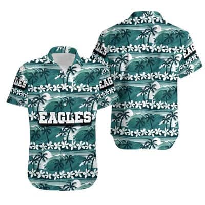 NFL Philadelphia Eagles Hawaiian Shirt Coconut Trees Beach Gift For Friend