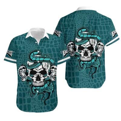 Snake And Skull NFL Philadelphia Eagles Hawaiian Shirt Trendy Summer Gift
