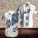White Aloha NFL Philadelphia Eagles Hawaiian Shirt White Aloha NFL Philadelphia Eagles Hawaiian Shirt