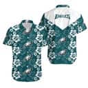 NFL Philadelphia Eagles Hawaiian Shirt Hibiscus Pattern Summer Beach Gift NFL Philadelphia Eagles Hawaiian Shirt Hibiscus Pattern Summer Beach Gift