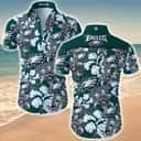 NFL Philadelphia Eagles Hawaiian Shirt Hibiscus Pattern Gift For Beach Trip NFL Philadelphia Eagles Hawaiian Shirt Hibiscus Pattern Gift For Beach Trip