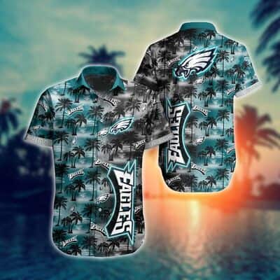 NFL Philadelphia Eagles Hawaiian Shirt Coconut Tree Gift For Beach Trip
