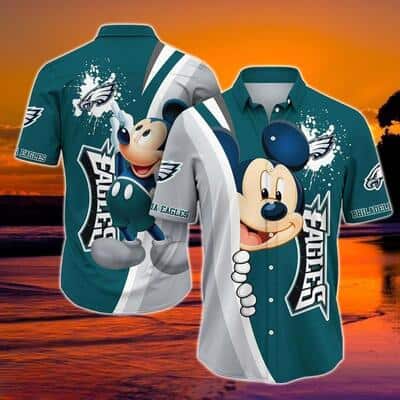 Cool Disney Mickey Mouse NFL Philadelphia Eagles Hawaiian Shirt