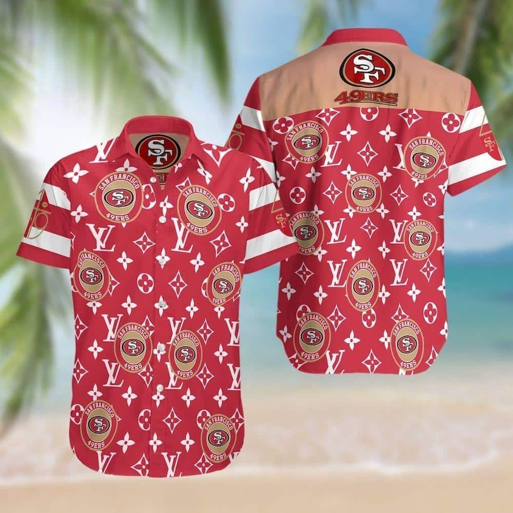 NFL San Francisco 49ers Hawaiian Shirt Symbol Louis Vuitton Summer Beach Gift NFL San Francisco 49ers Hawaiian Shirt Symbol Louis Vuitton Summer Beach Gift